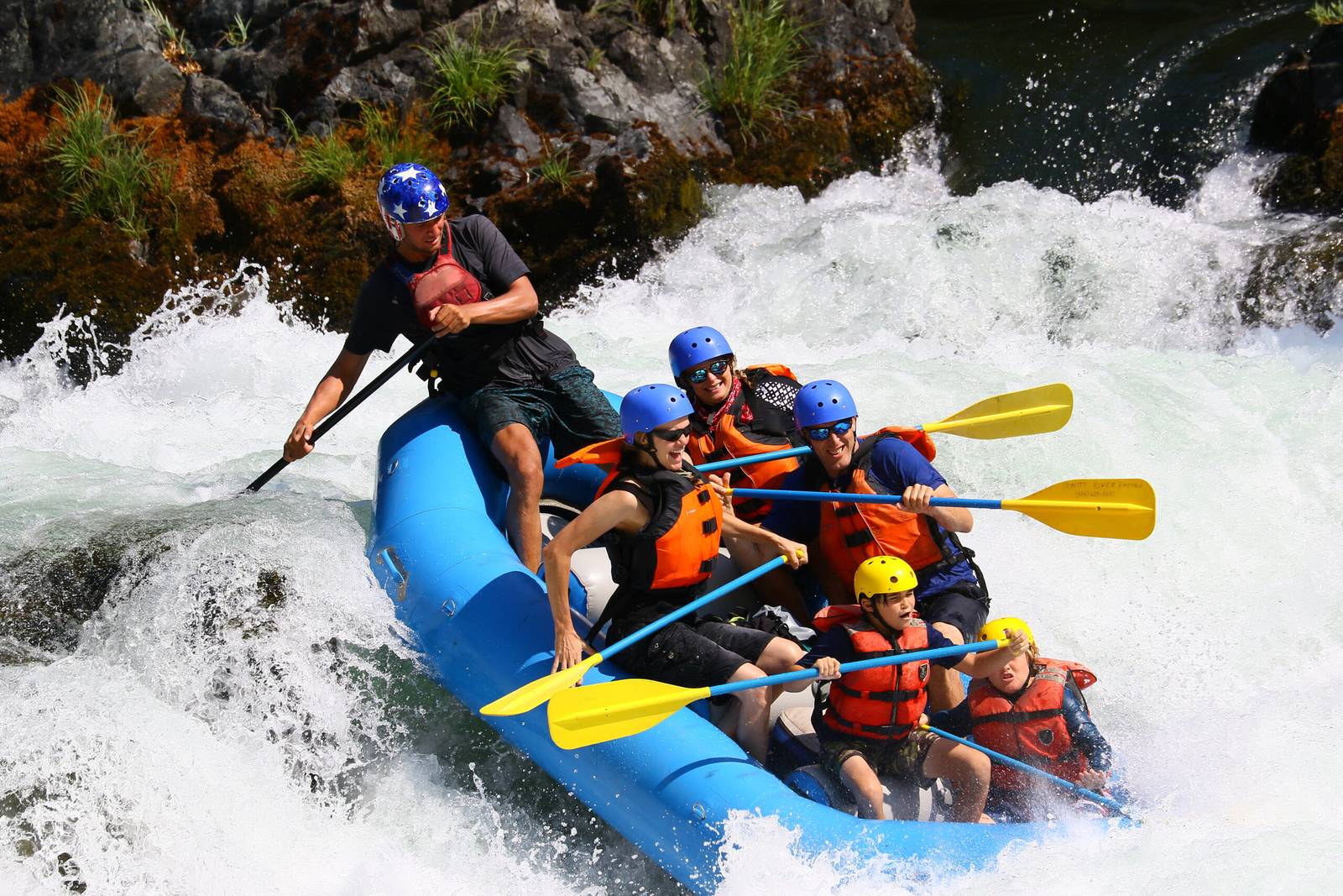 Family rafting Trinity River